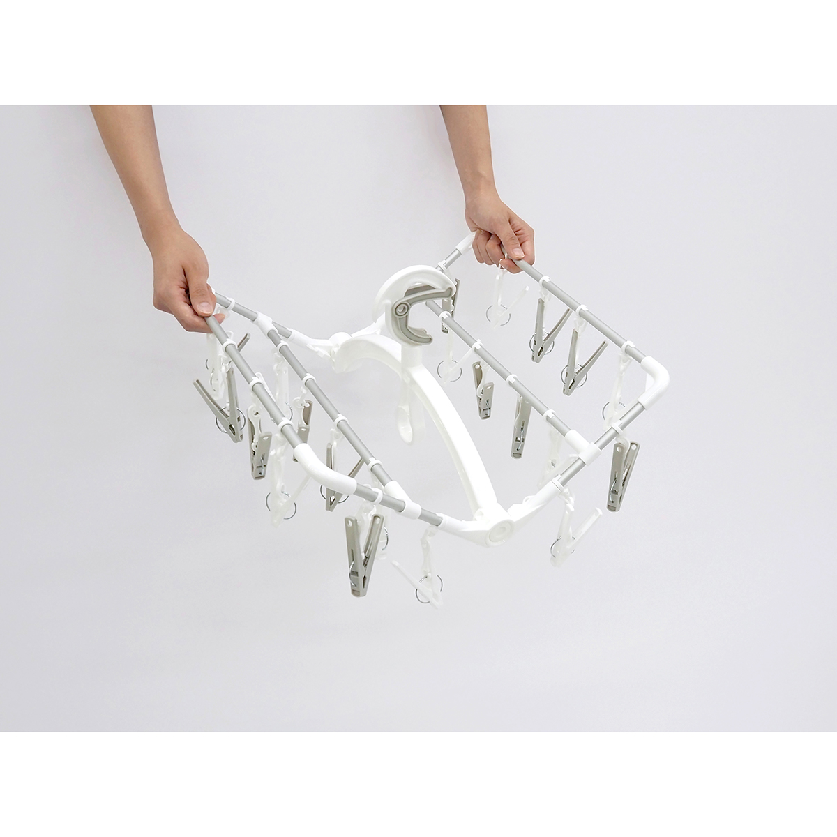 ラクMAXアルミ角ハンガー長ピンチ24個付