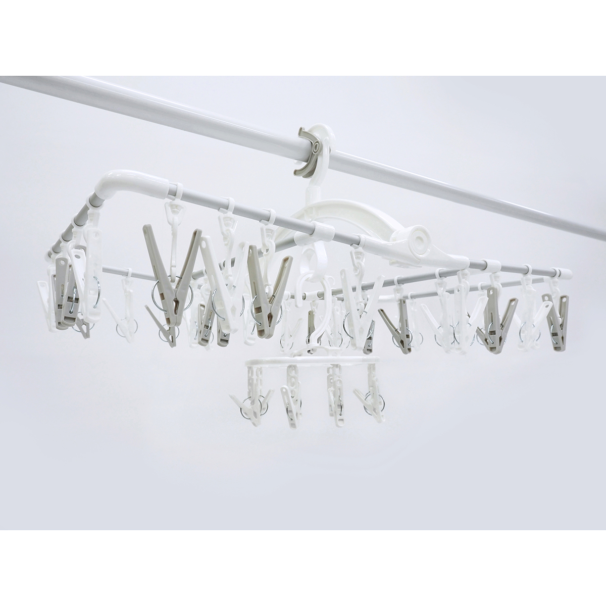 ラクMAXアルミ角ハンガー長ピンチ32個付