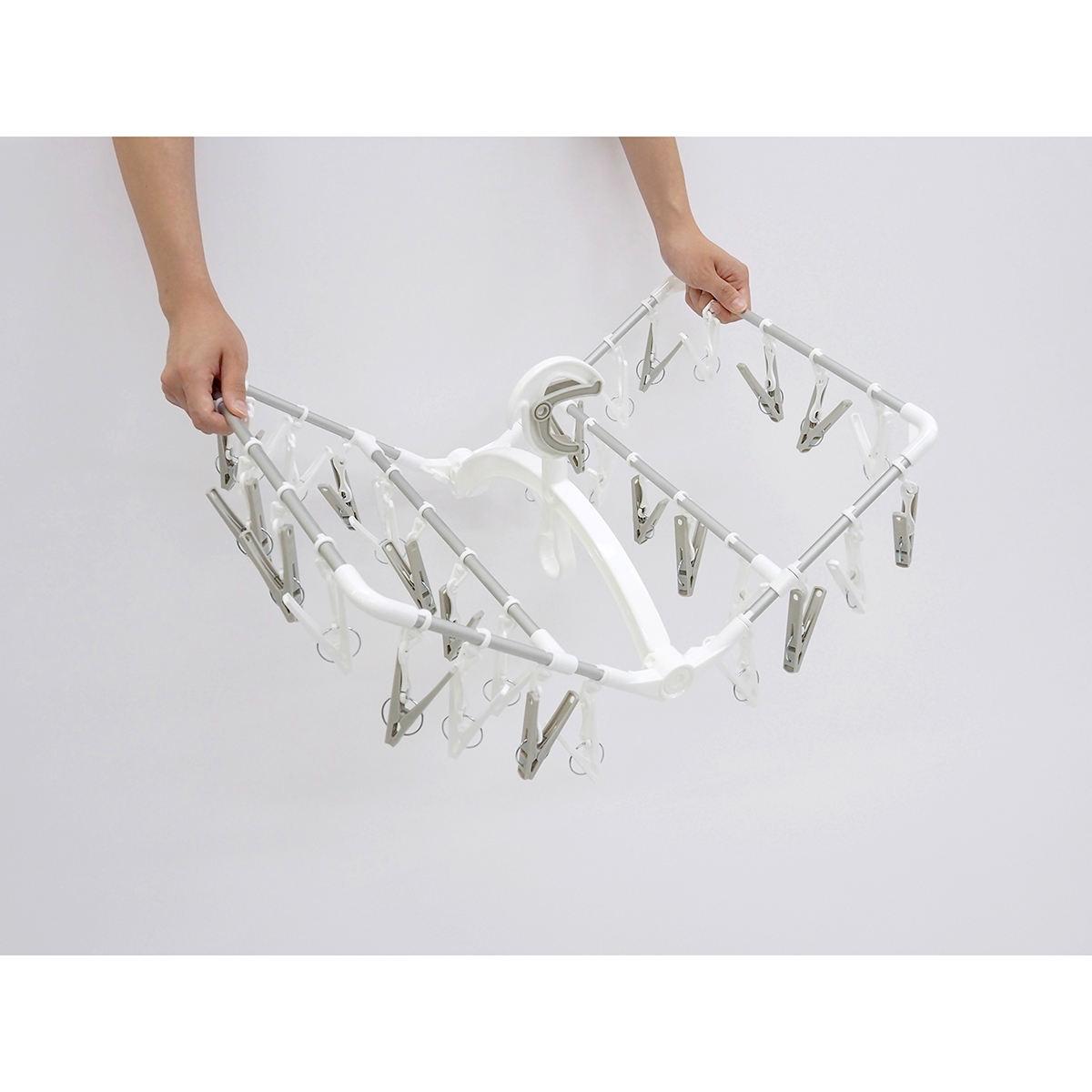 ラクMAXアルミ角ハンガー長ピンチ32個付