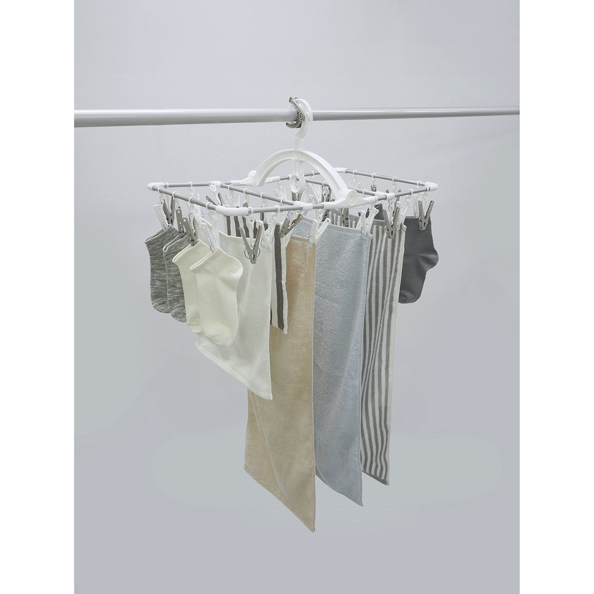 ラクMAXアルミ角ハンガー長ピンチ32個付