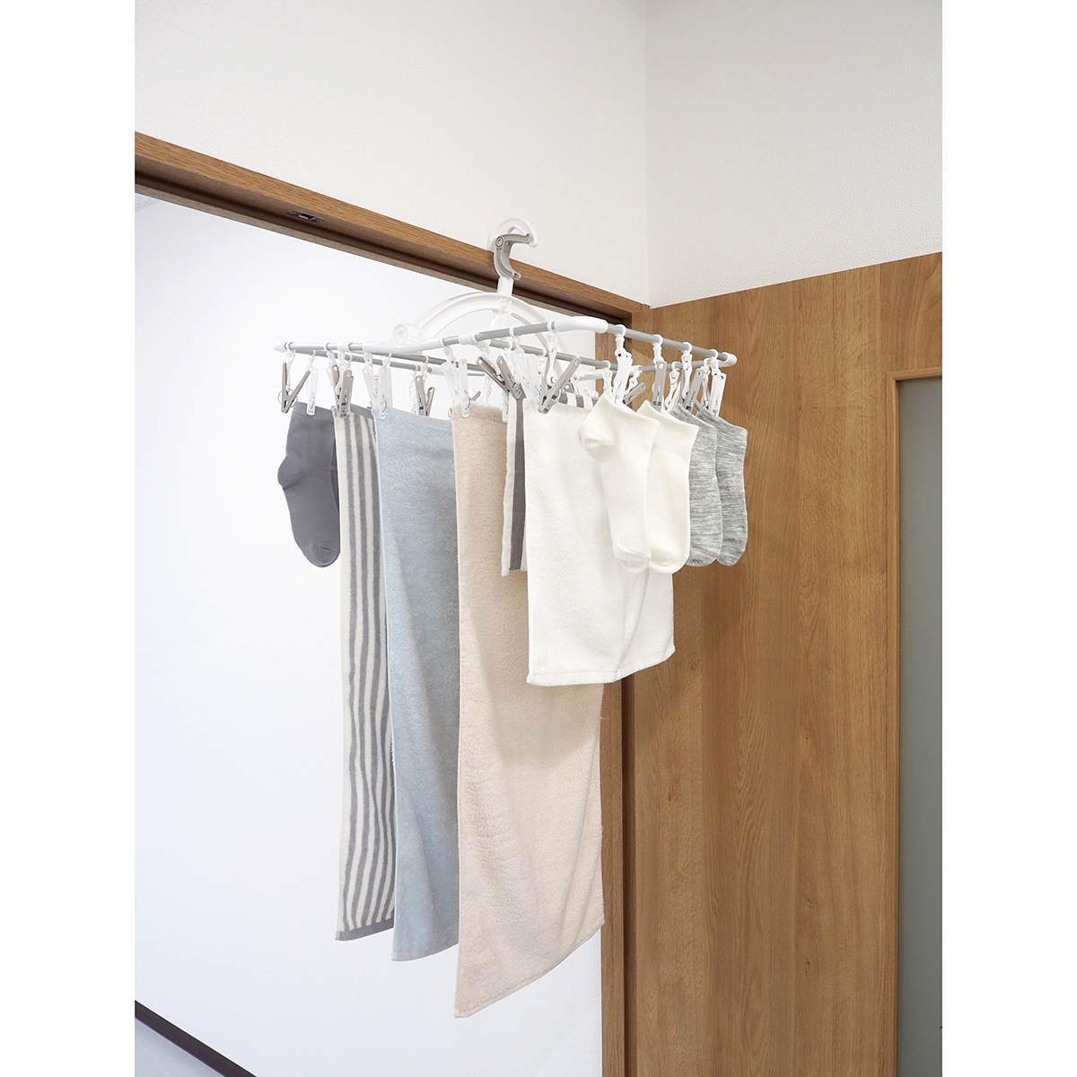 ラクMAXアルミ角ハンガー長ピンチ32個付