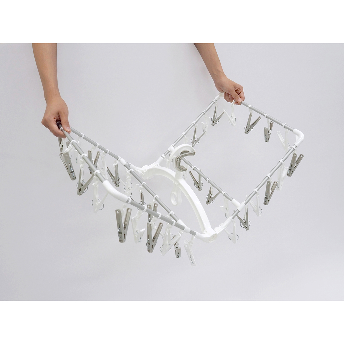 ラクMAXアルミ角ハンガー長ピンチ40個付