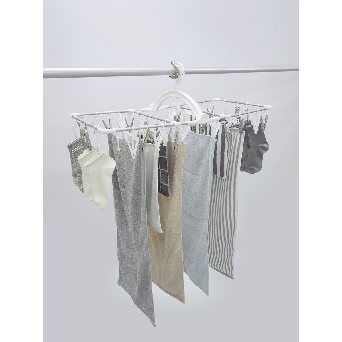 ラクMAXアルミ角ハンガー長ピンチ40個付