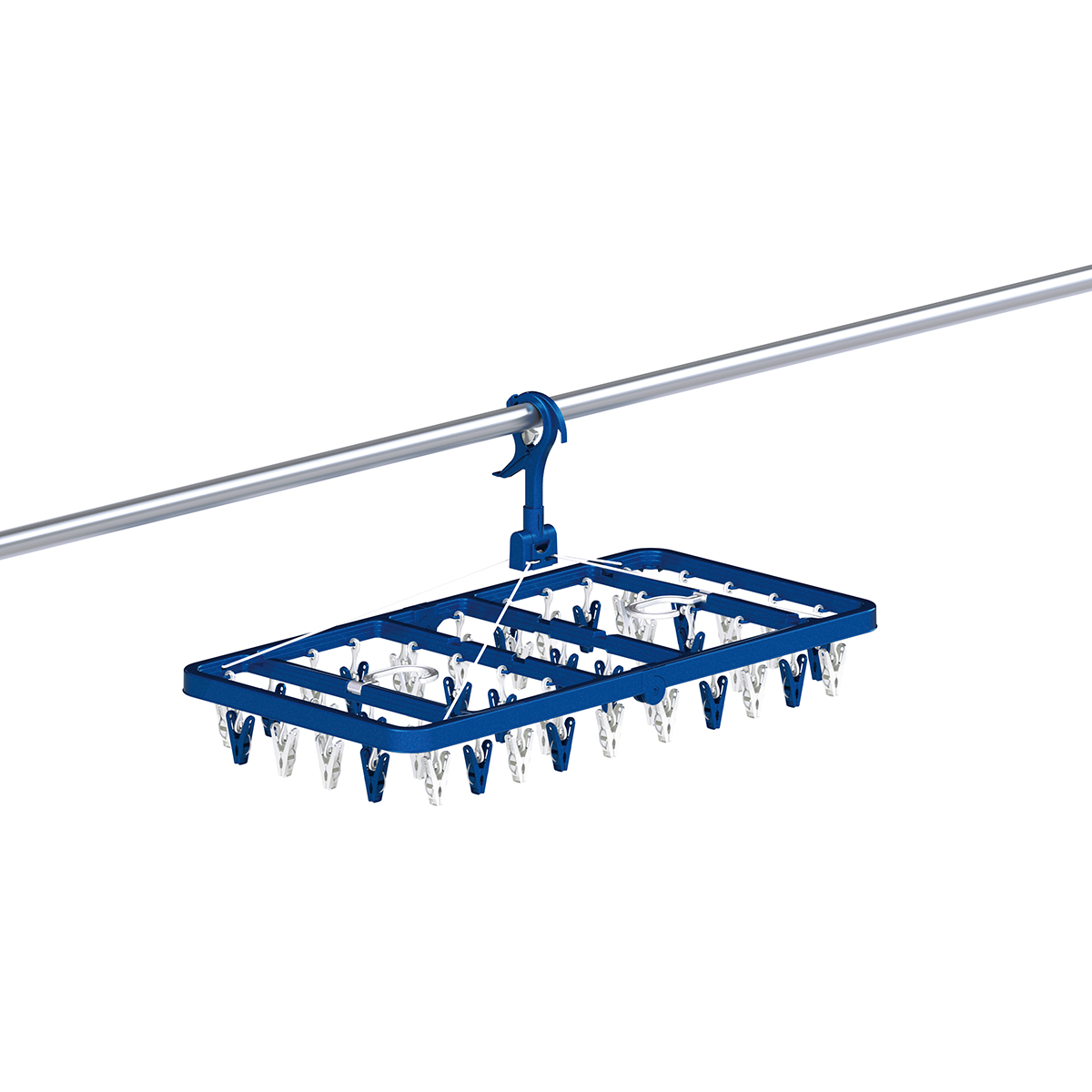 LSTサイドフック付き角ハンガー ピンチ42個付き
