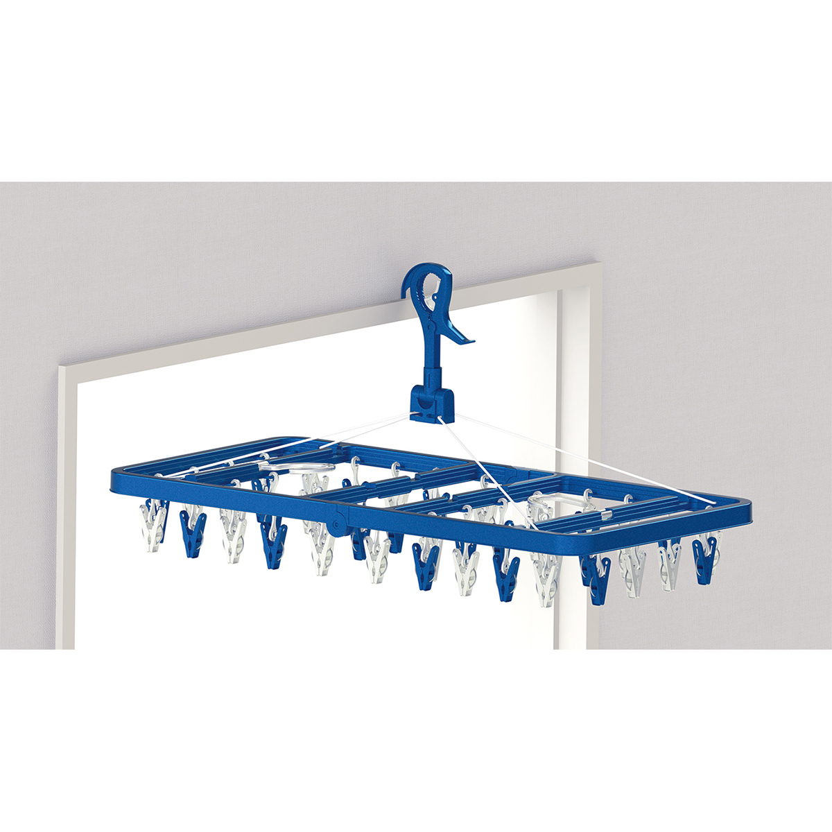 LSTサイドフック付き角ハンガー ピンチ42個付き