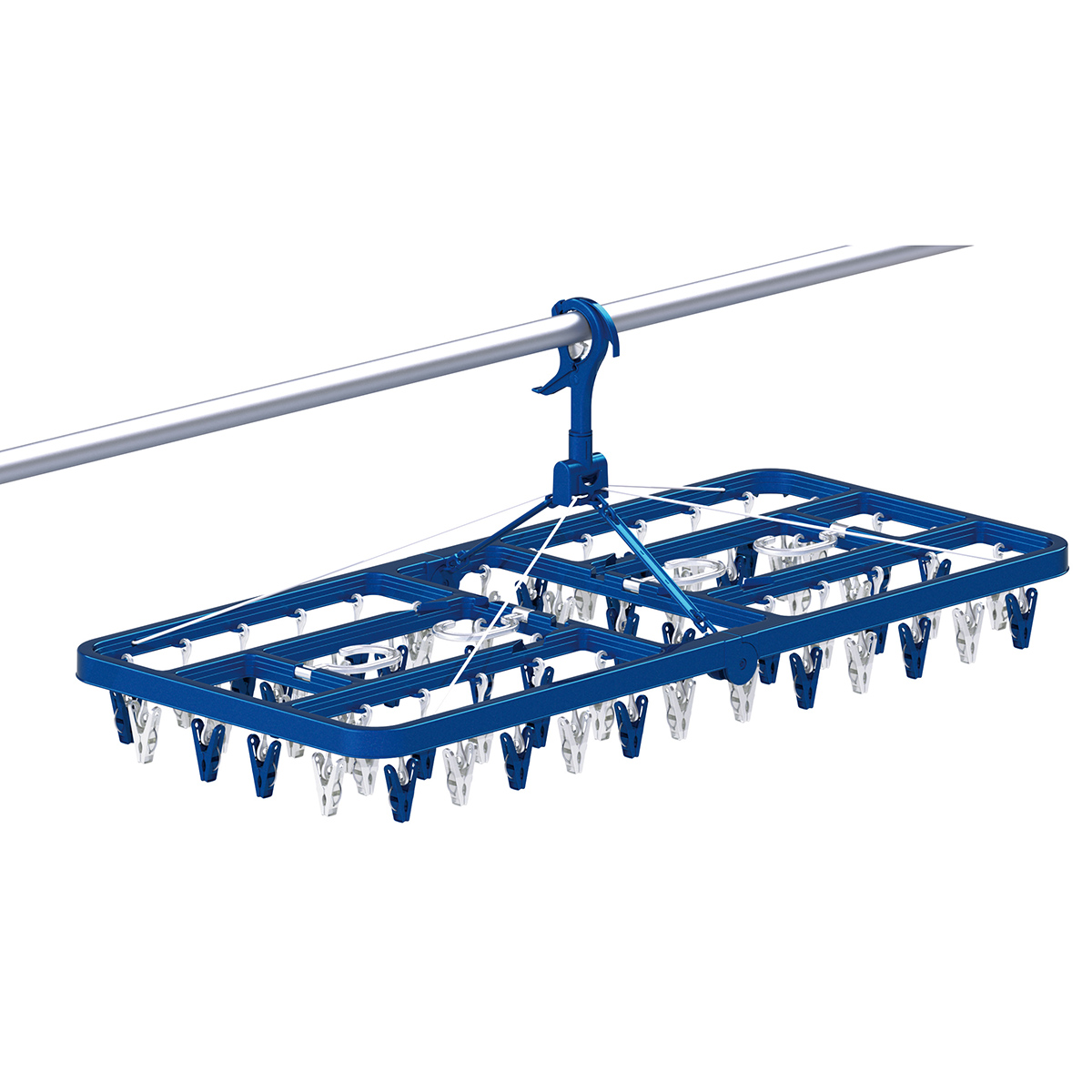 LSTサイドフック付き角ハンガー ピンチ60個付き