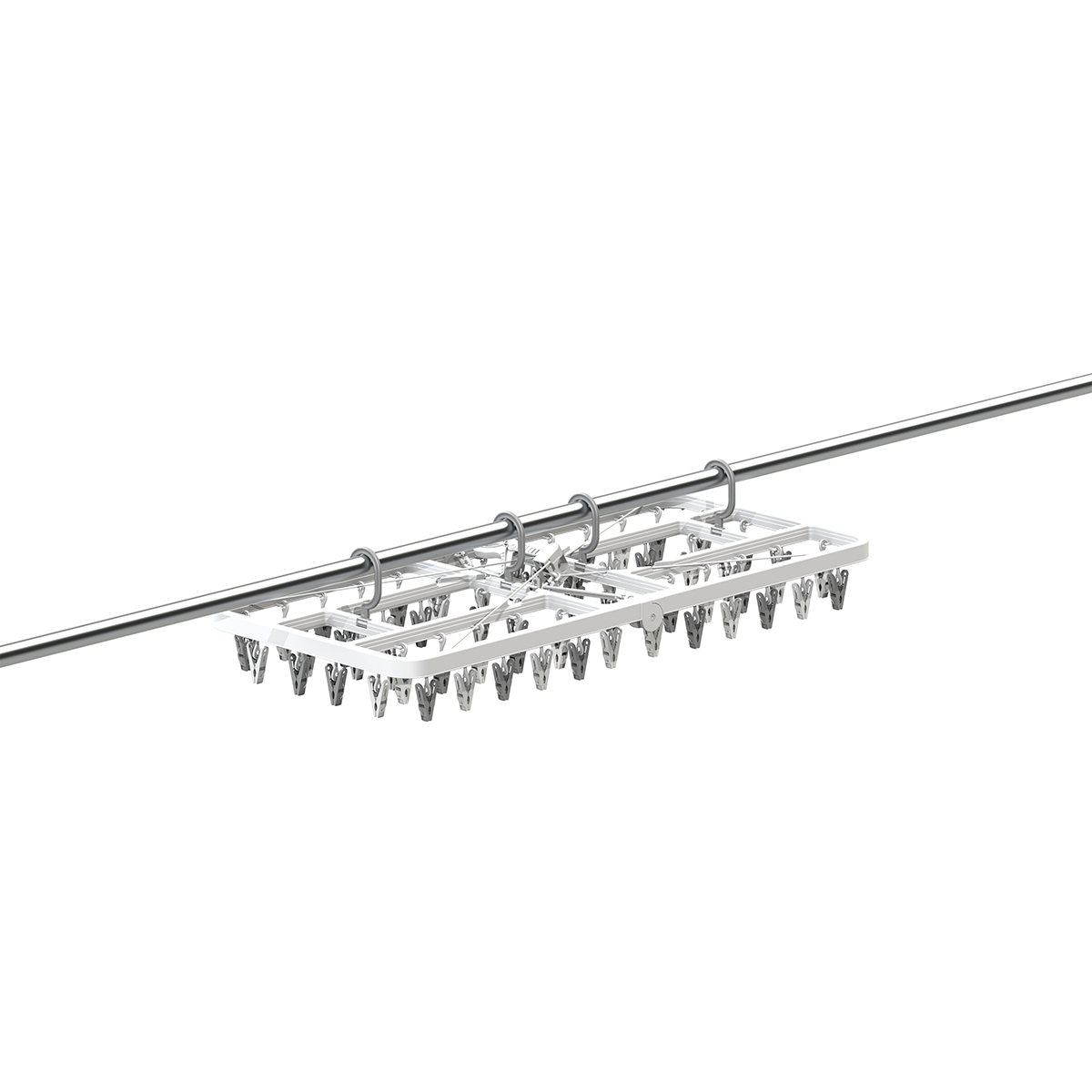 MSサイドフック角ハンガー ピンチ60個付