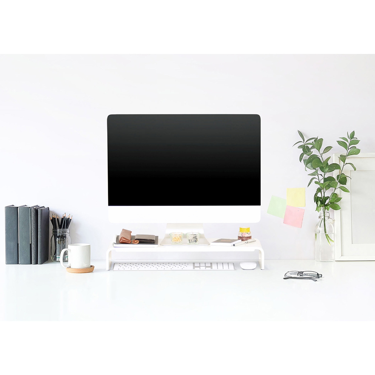 PCラック 54cm ホワイト
