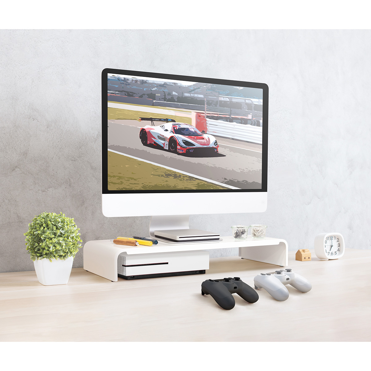 PCラック 54cm ホワイト