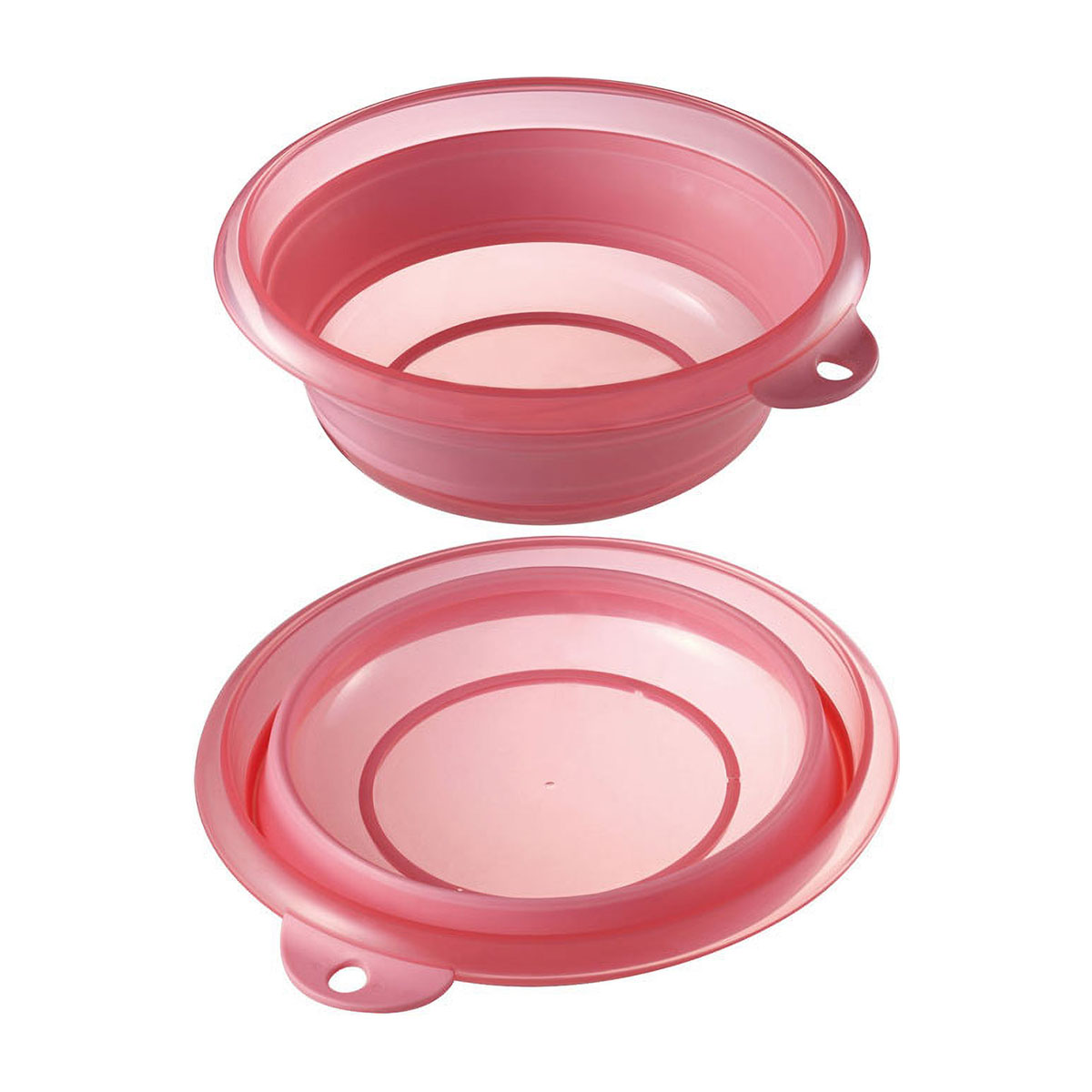 折りたためるソフト湯おけ ピンク