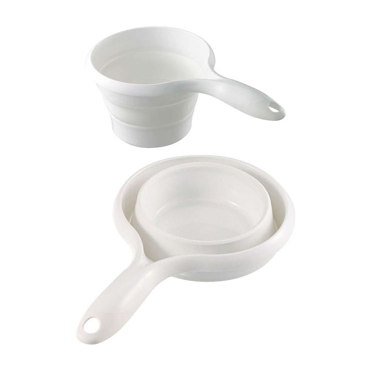 折りたためるソフト手おけ ホワイト