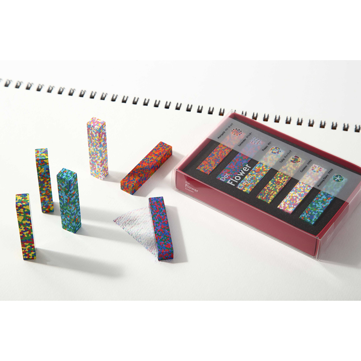 あおぞら　ドットフラワークレヨン