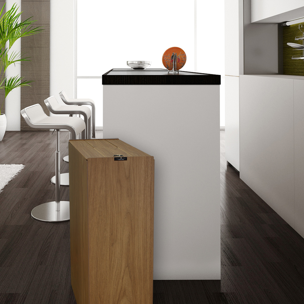 バスク　キッチンペール　４５Ｌ　ブラウン