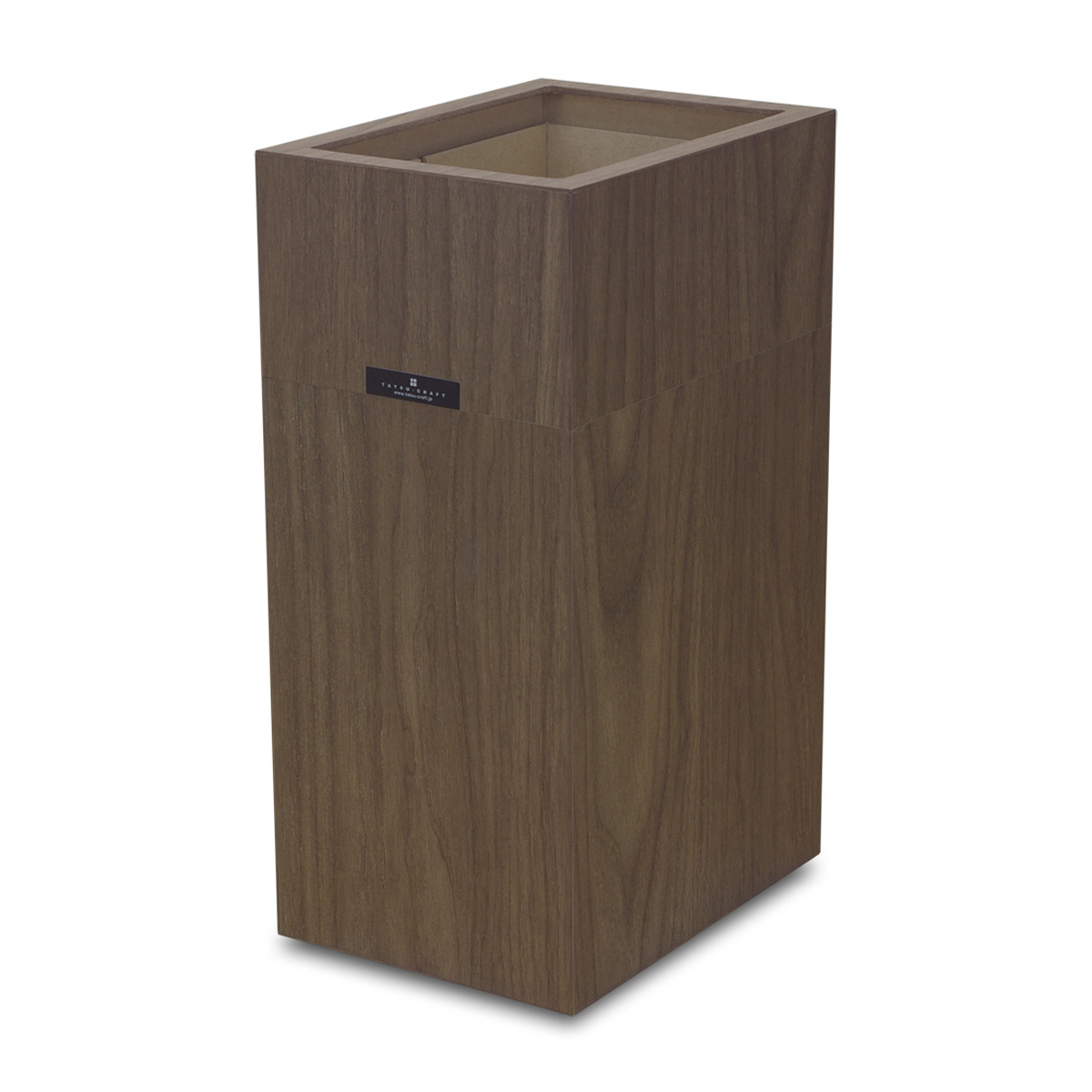 バスク　屑入れ　Ｍ　カバー付き　ブラウン