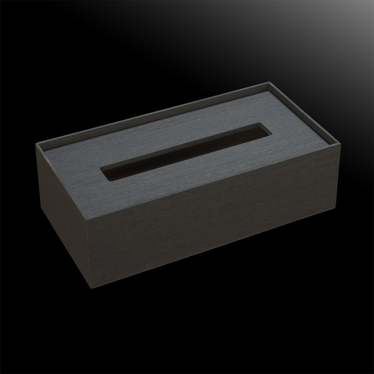 バスク　ティッシュボックス　スクエア　Ｍ　ブラック