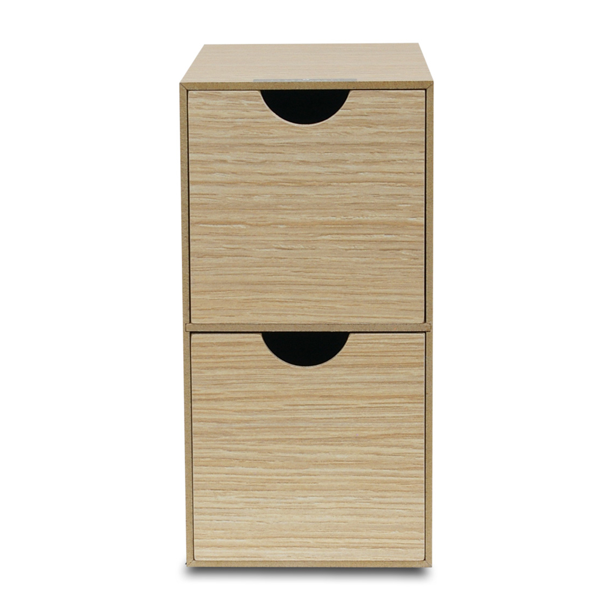 バスク　ミニ収納ボックス　Ｓ　２段引出し　ナチュラル