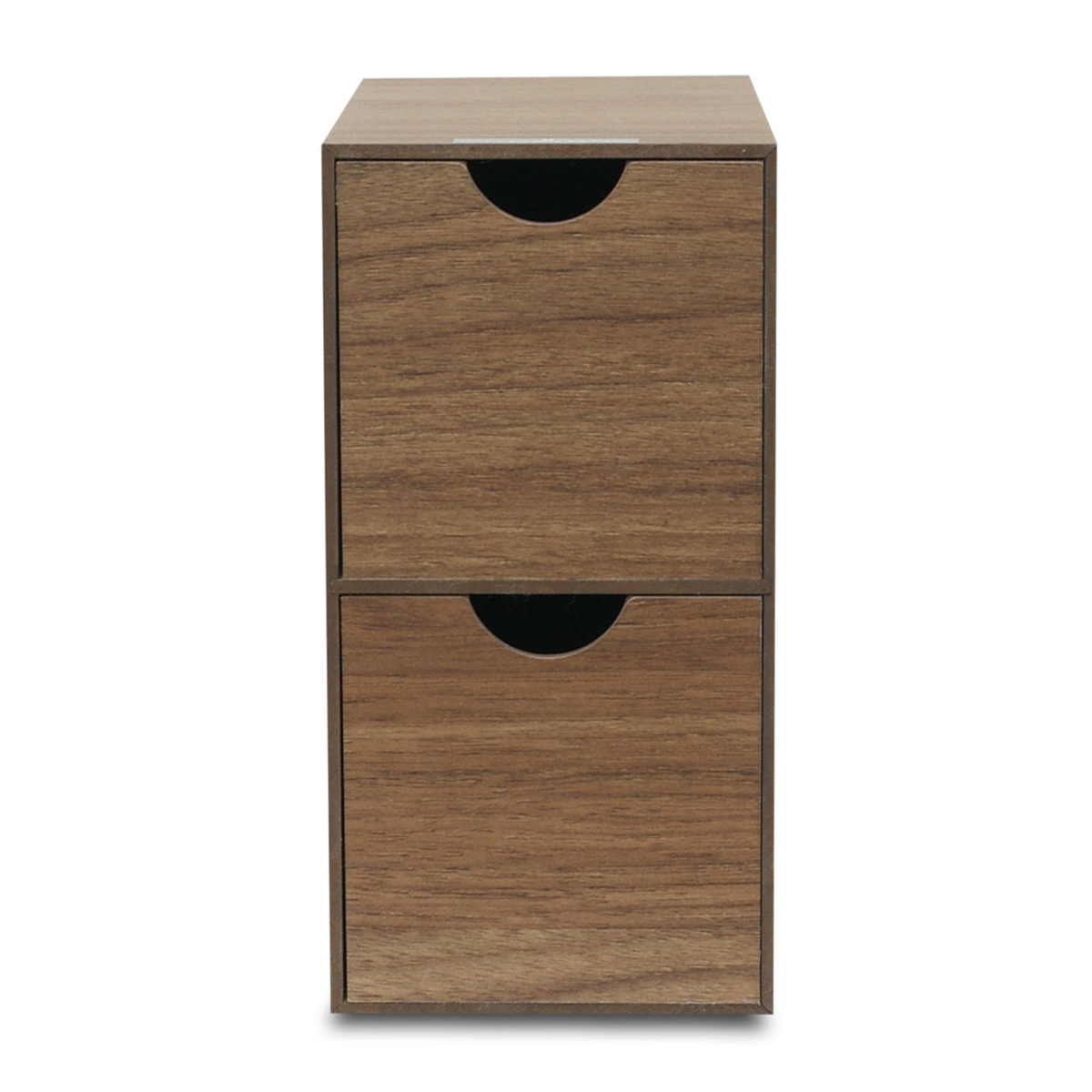 バスク　ミニ収納ボックス　Ｓ　２段引出し　ブラウン