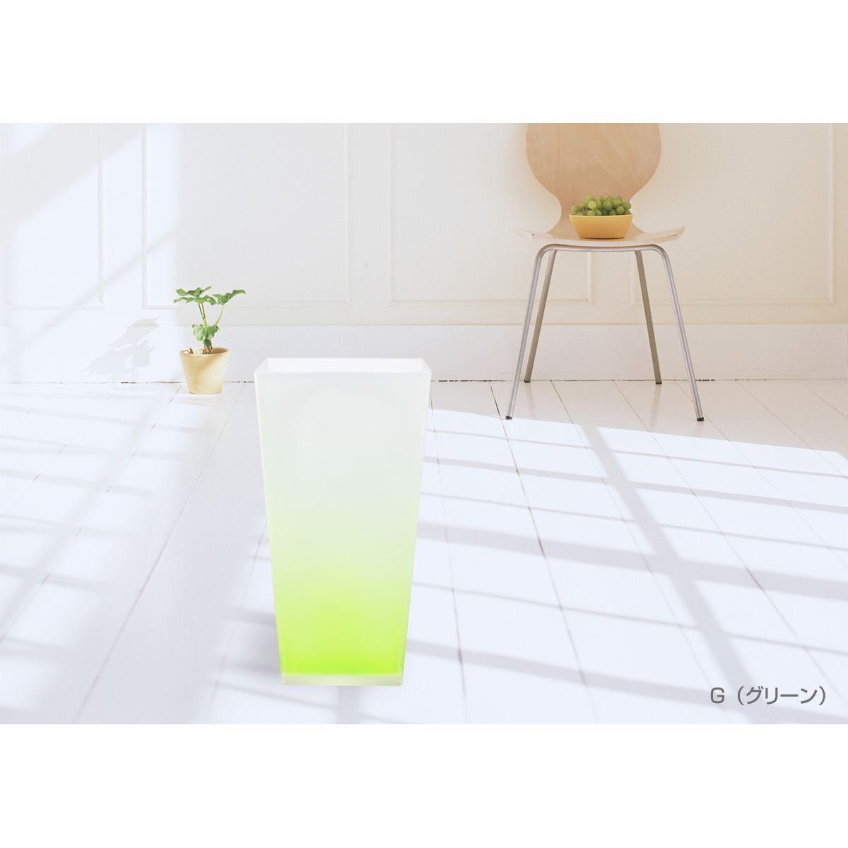 クリアダストボックス　カクテル　Ｌ角　グリーン