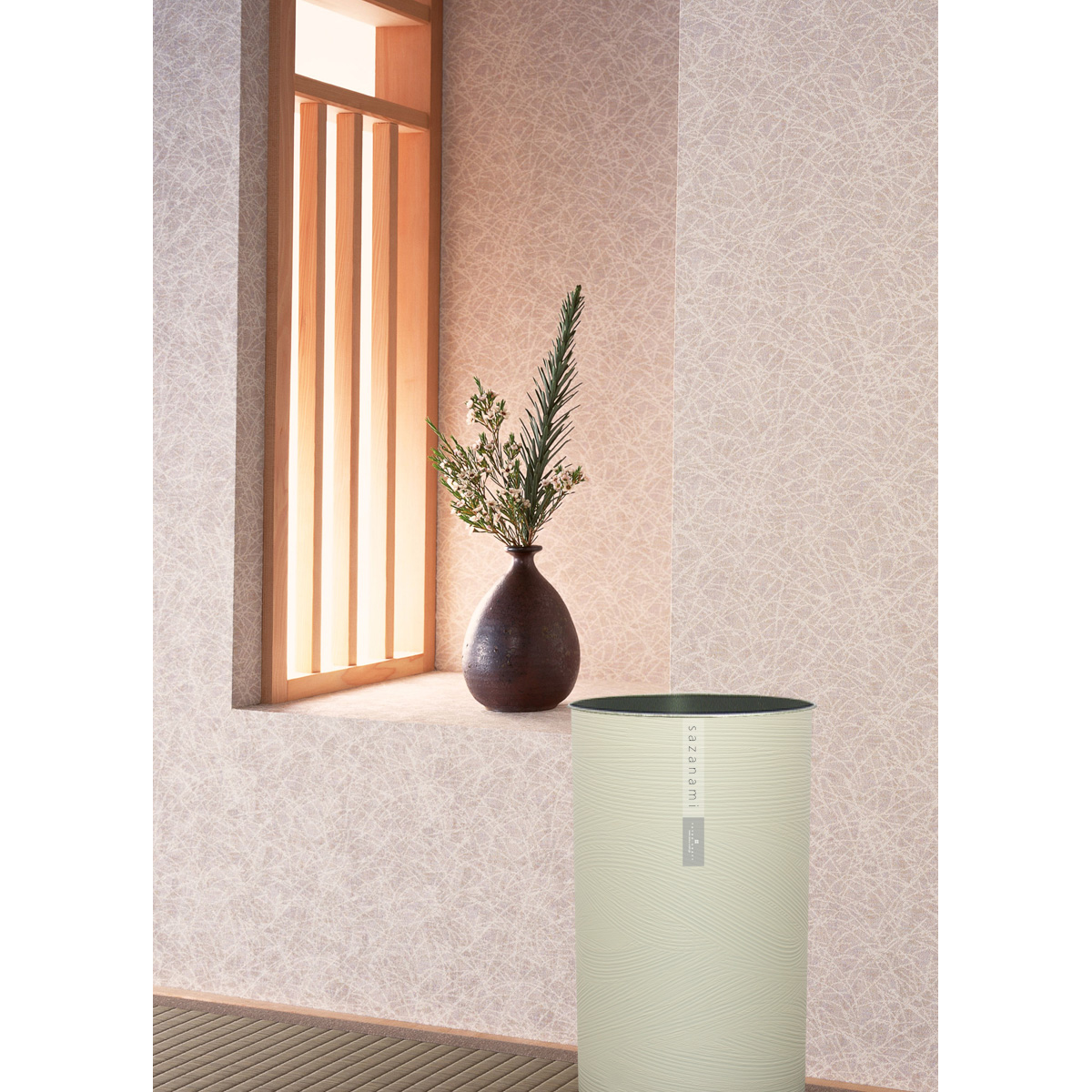 ダストボックス　Ｌ　さざ波　アイボリー