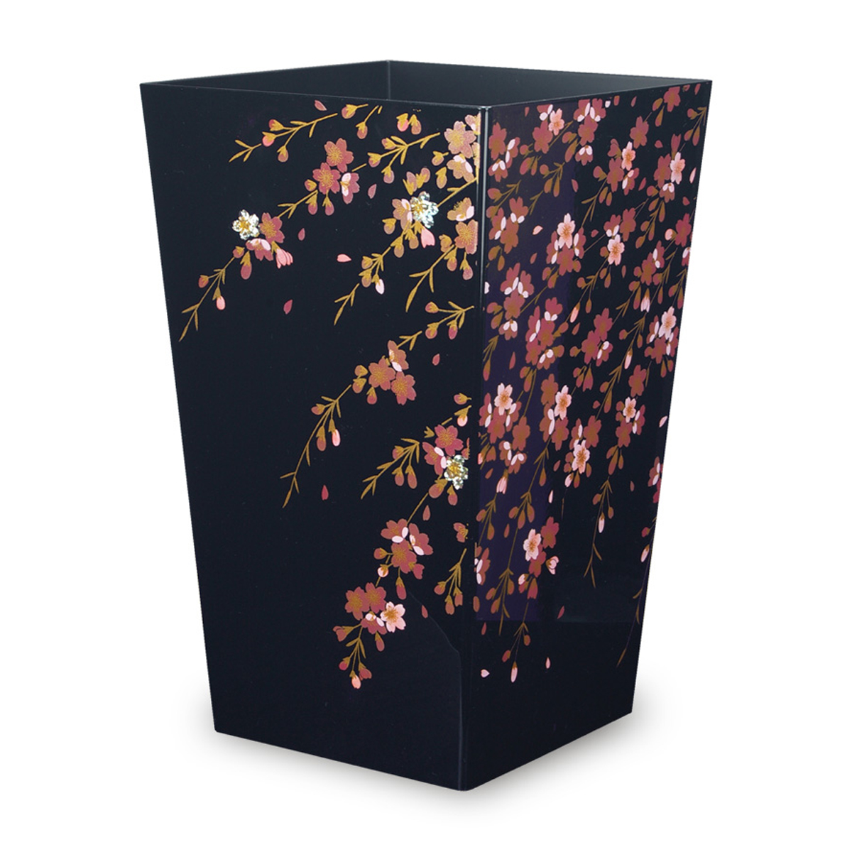 ダストボックス　Ｍ角　桜　ブラック