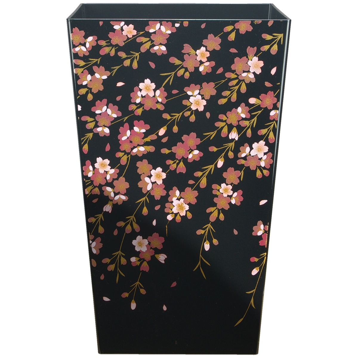 ダストボックス　Ｍ角　桜　ブラック
