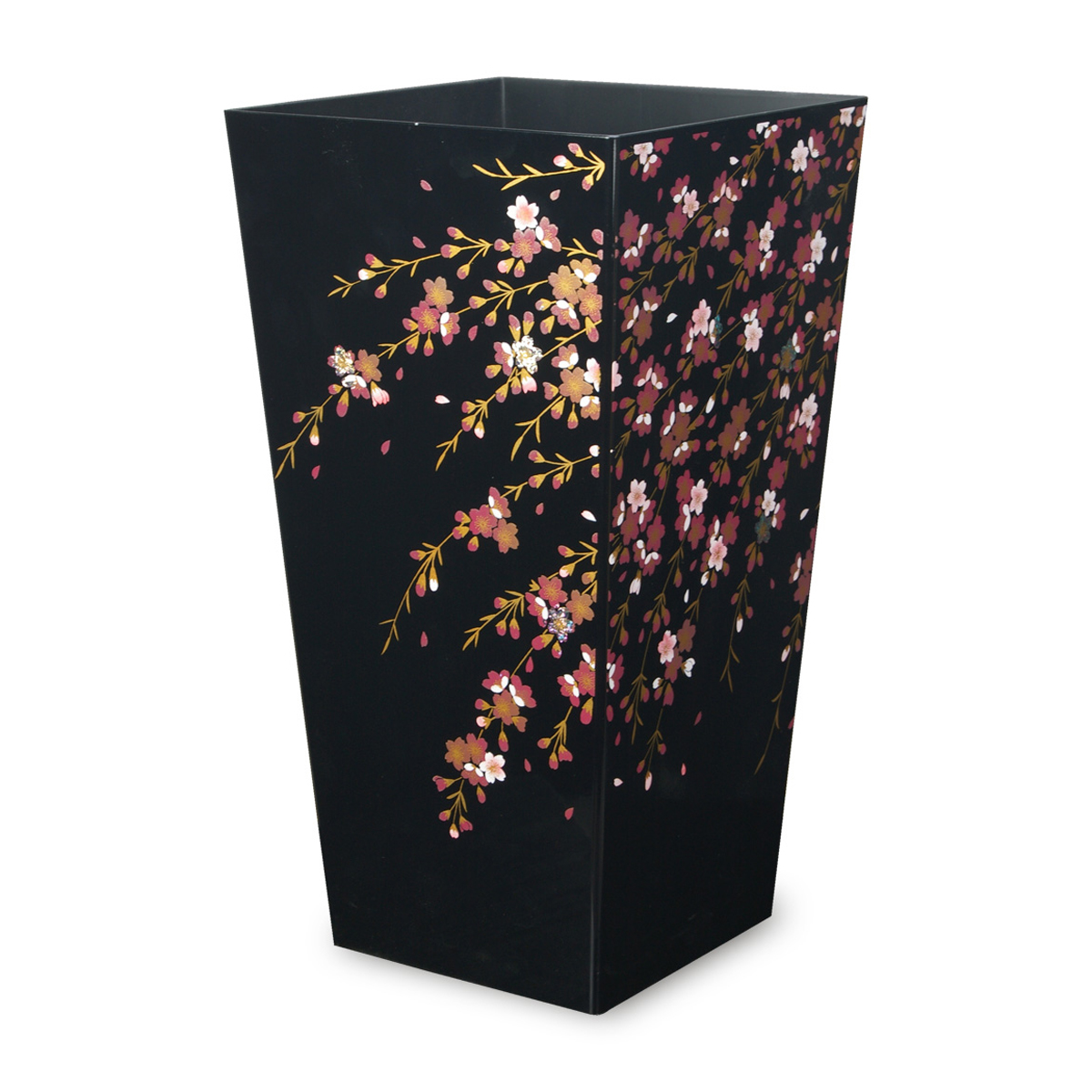 ダストボックス　Ｌ角　桜　ブラック