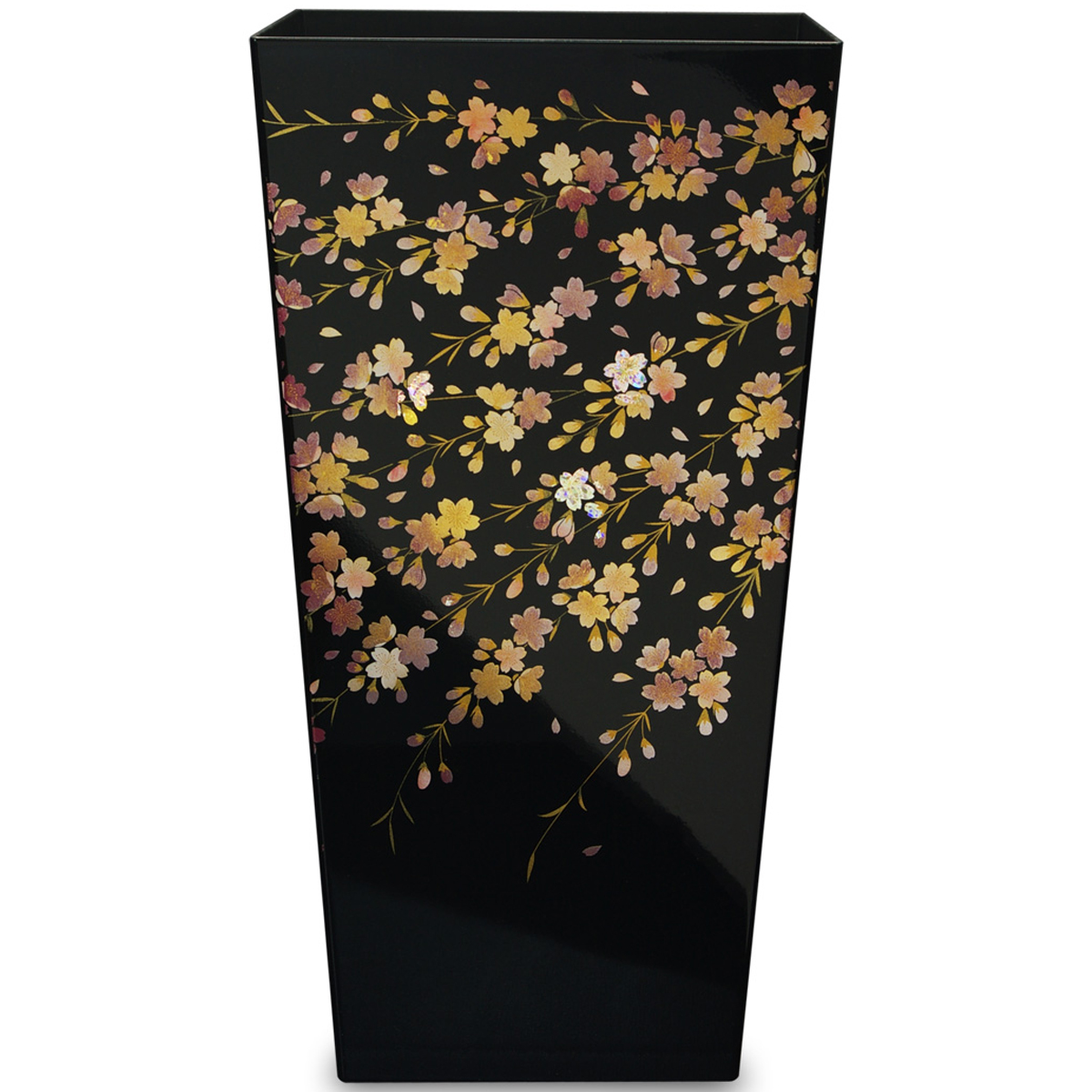 ダストボックス　Ｌ角　桜　ブラック