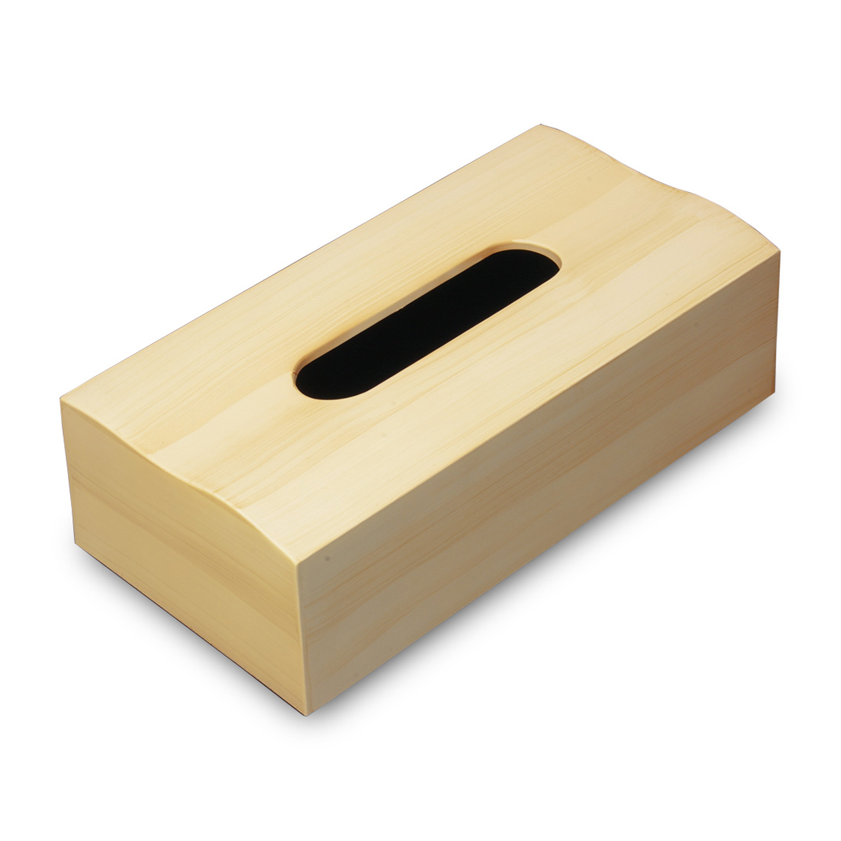 ナチュラルウッド　ティッシュボックス　イエローメープル