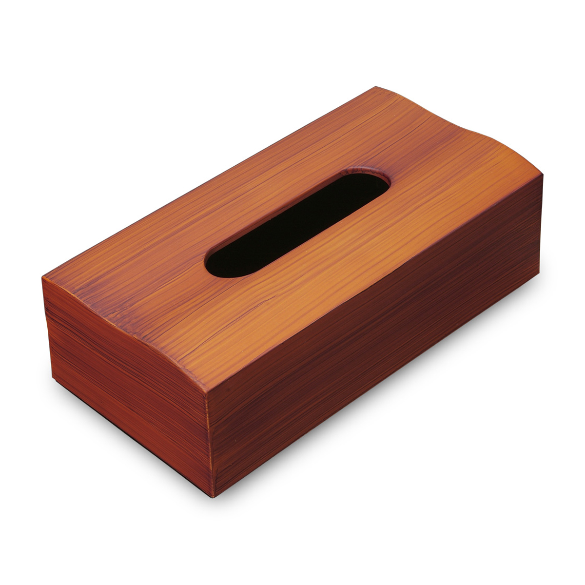 ナチュラルウッド　ティッシュボックス　ブラックチェリー