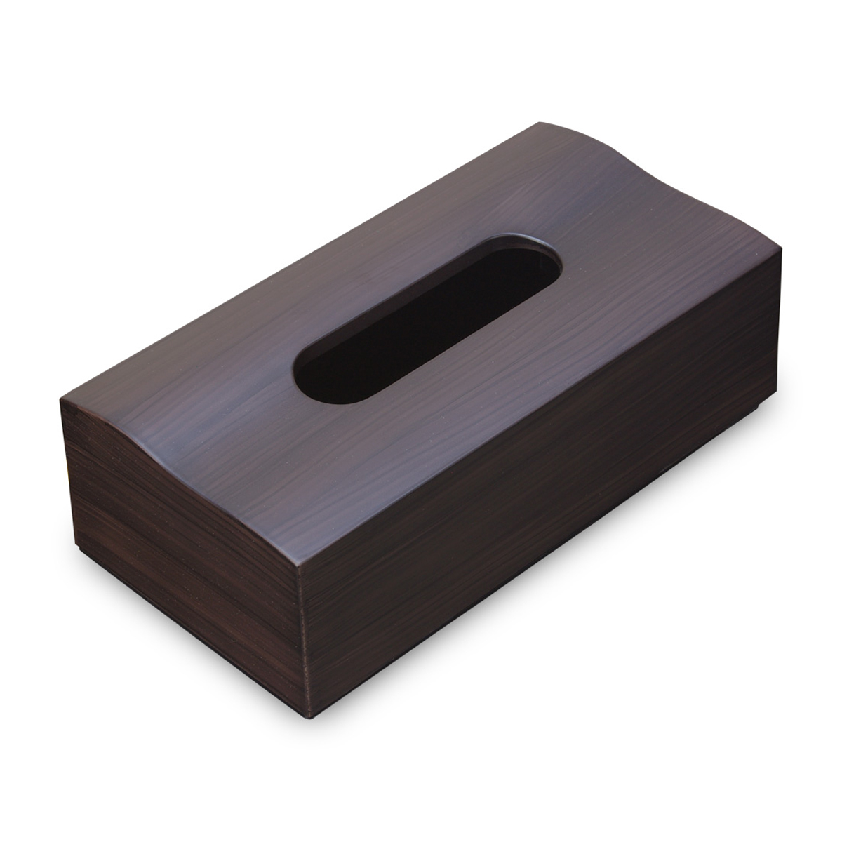 ナチュラルウッド　ティッシュボックス　グレイッシュウォールナット