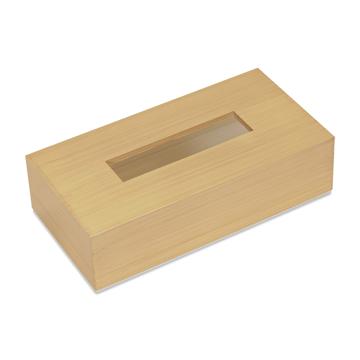 ウッドグレイン　ティッシュボックス　アイボリー