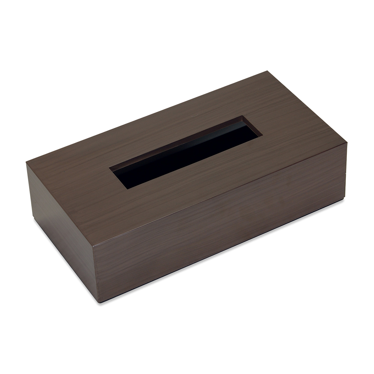 ウッドグレイン　ティッシュボックス　ブラウン