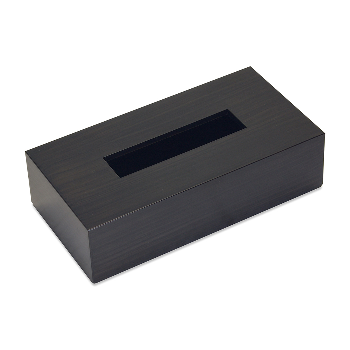 ウッドグレイン　ティッシュボックス　ブラック