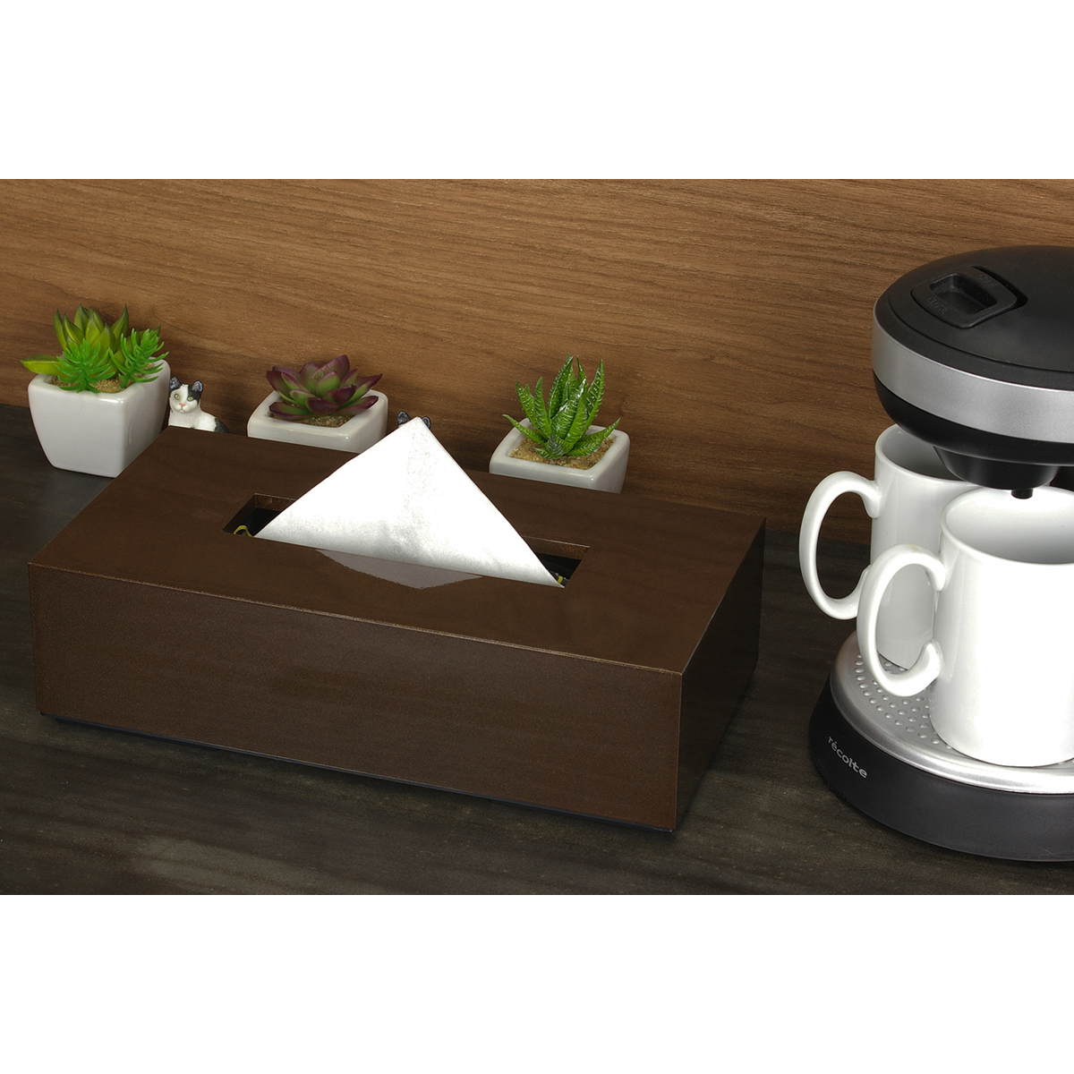 ティッシュボックス　メタリカ　ショコラブラウンメタリック