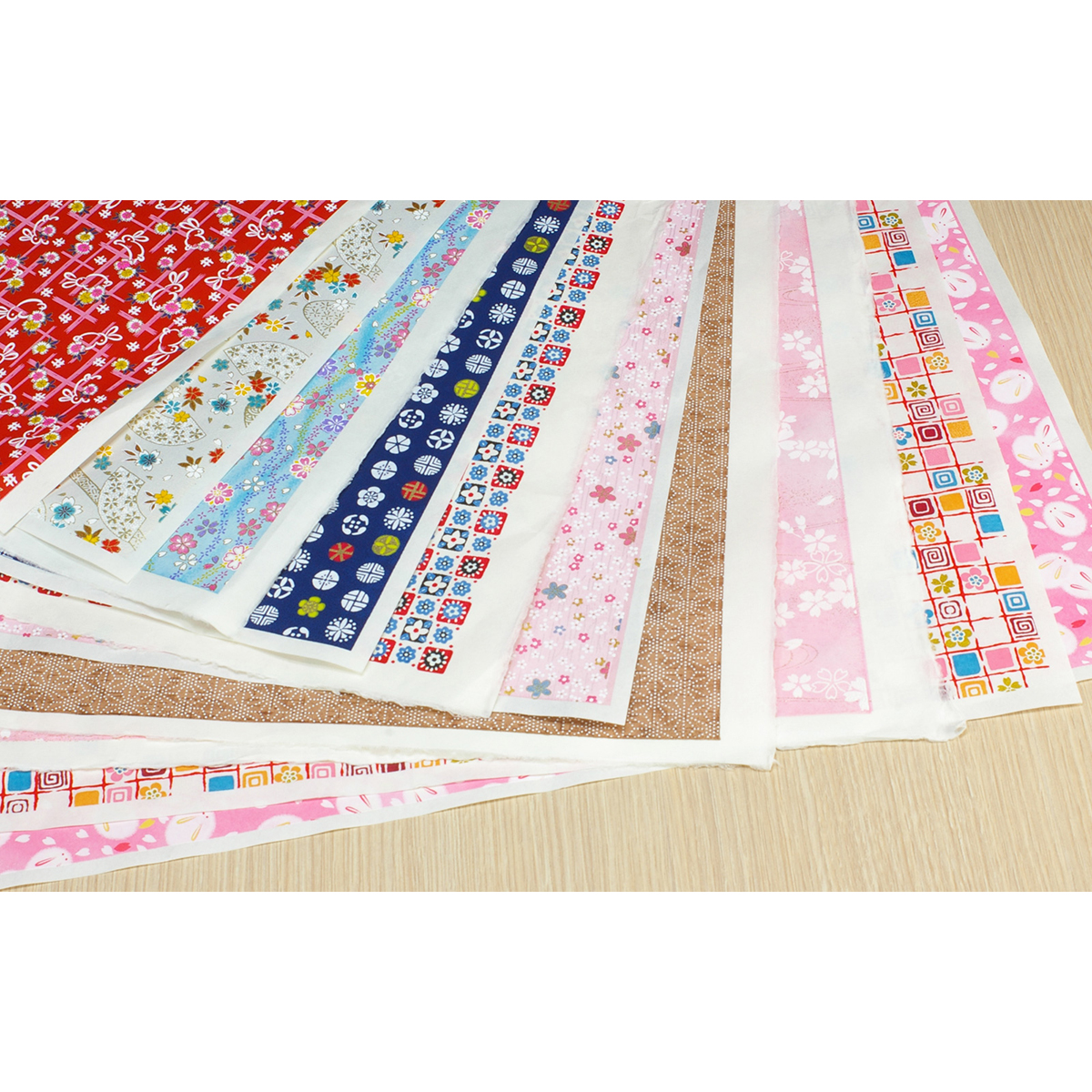 ＣＮ花友禅和紙トレー　Ｌ角　花入り格子　ブルー