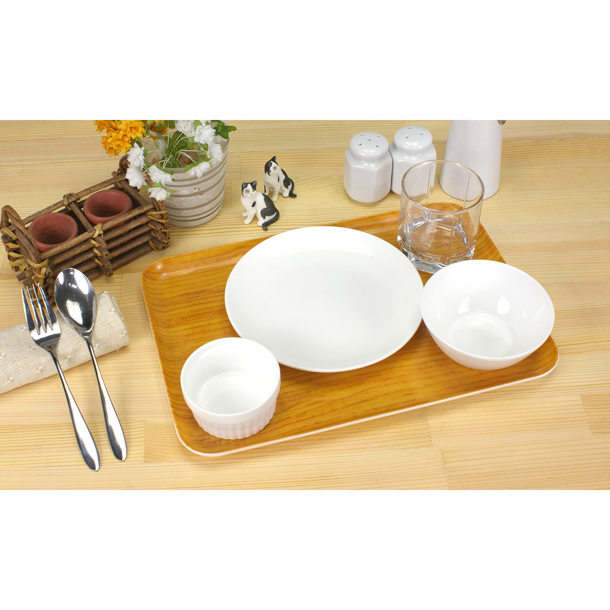 ＣＮトレー　Ｍ角ウッド　ナチュラル