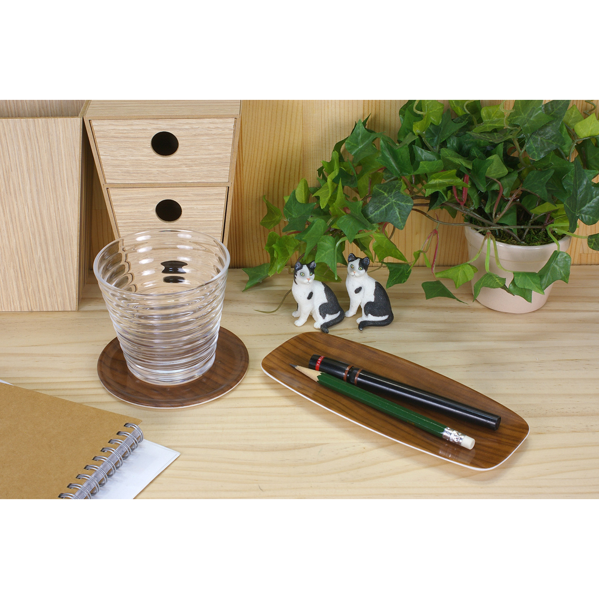 コースター　ウッド　オーク