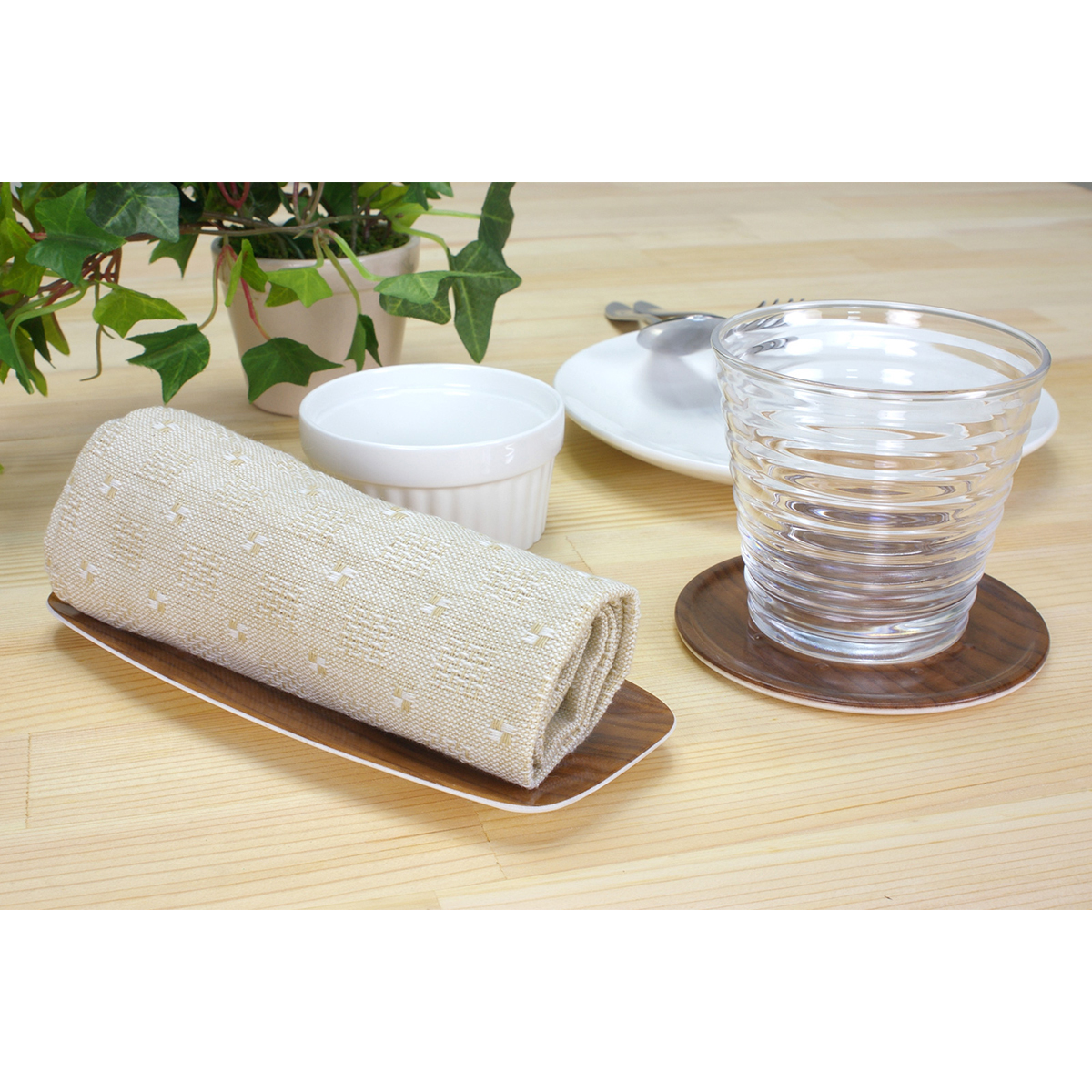 おしぼり入れ　ウッド　オーク