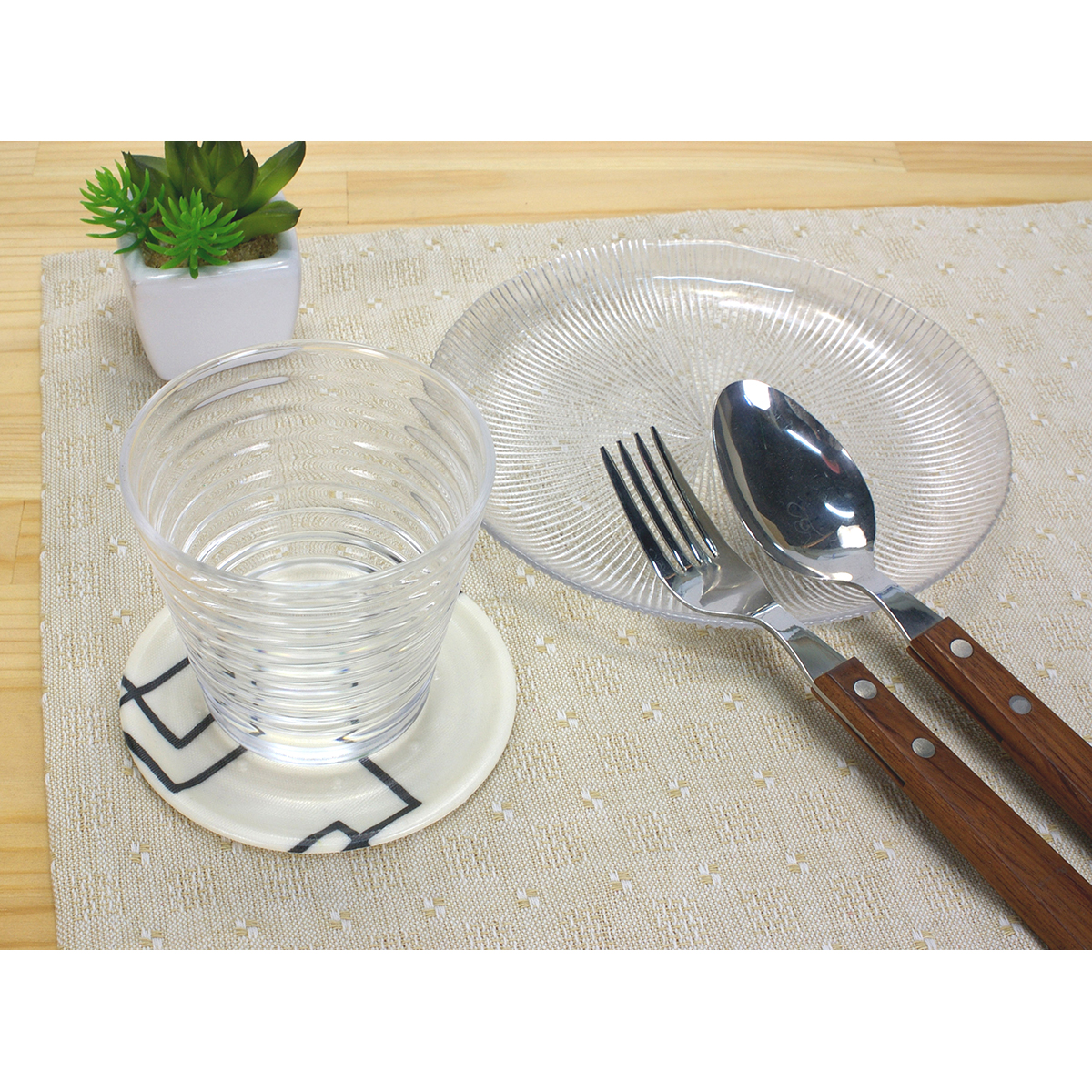 コースター　ラビリンス／ホワイト