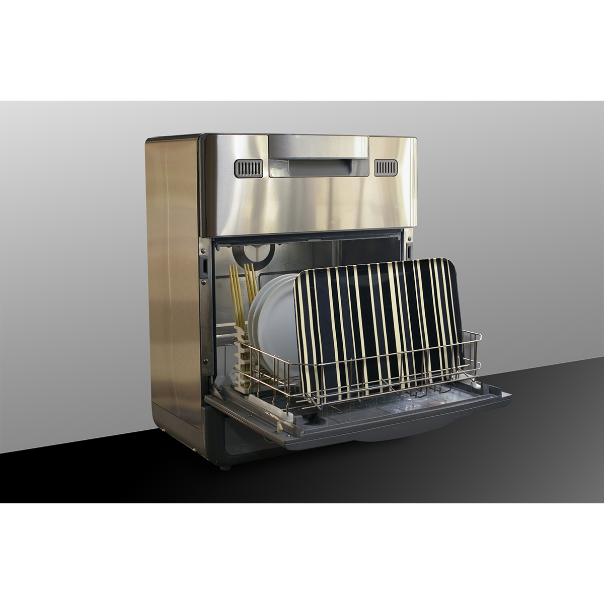 ＳＲトレー　Ｌ角　トリノストライプ／ブラック