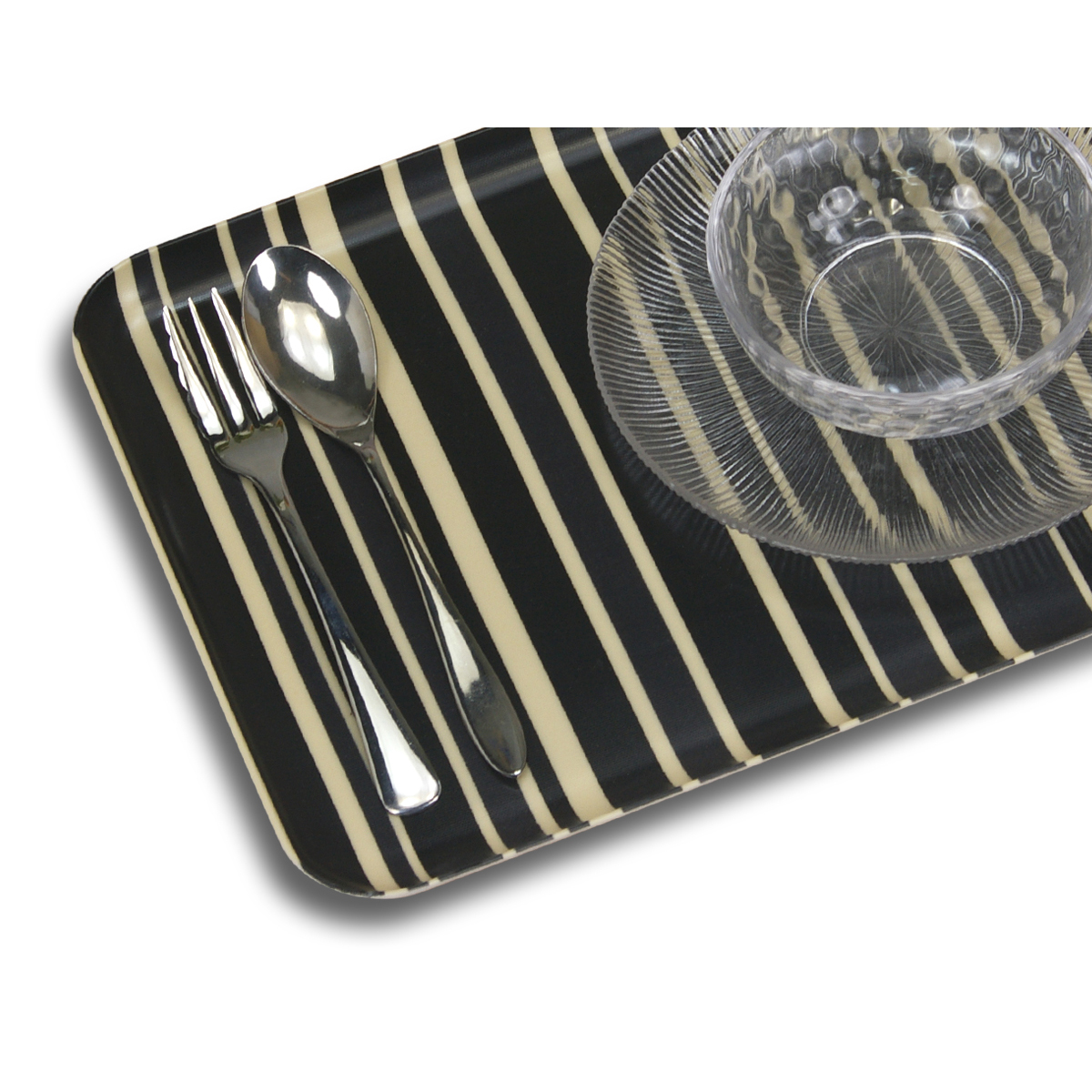 ＮＲトレー　Ｍ角　トリノストライプ／ブラック