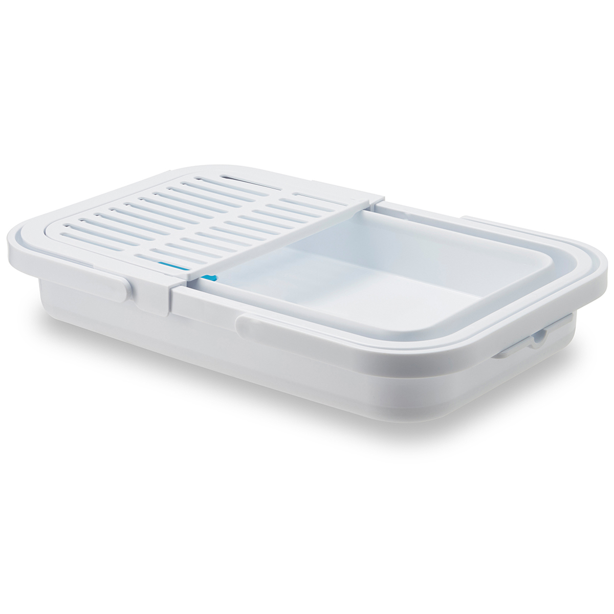 伊勢藤　おりたためるバスケット１５Ｌ　ちょい置きトレー付き　　ホワイト