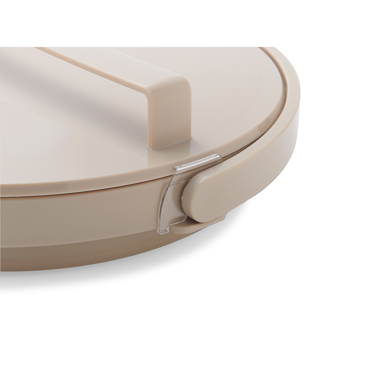 伊勢藤　おりたためるバケツ８Ｌ　フタ付き　　ベージュ