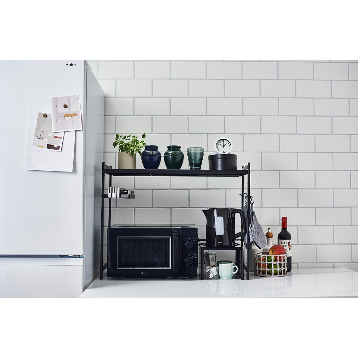 伊勢藤　電気ケトルラック　ブラック