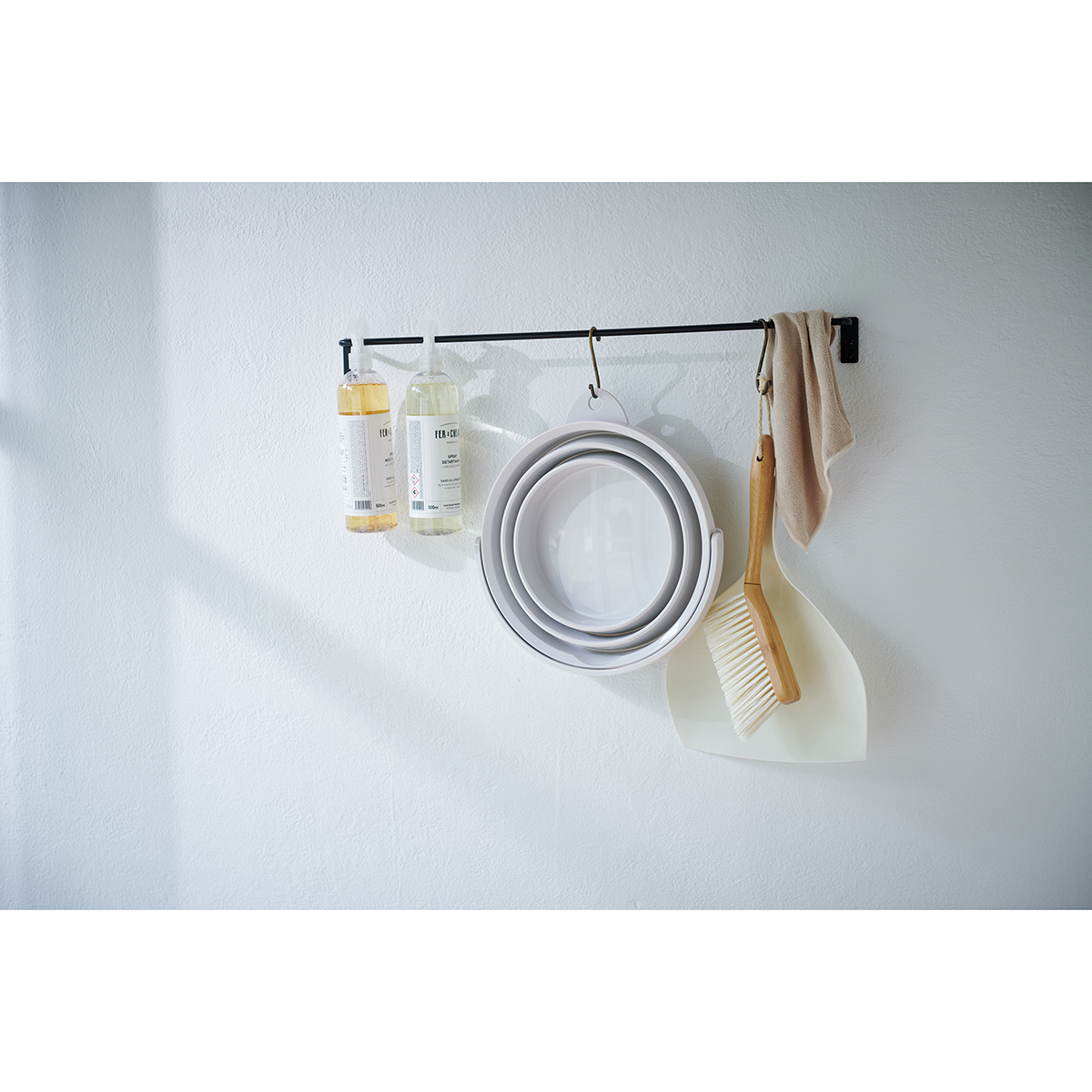 伊勢藤　ソフトバケツ８型　グレー