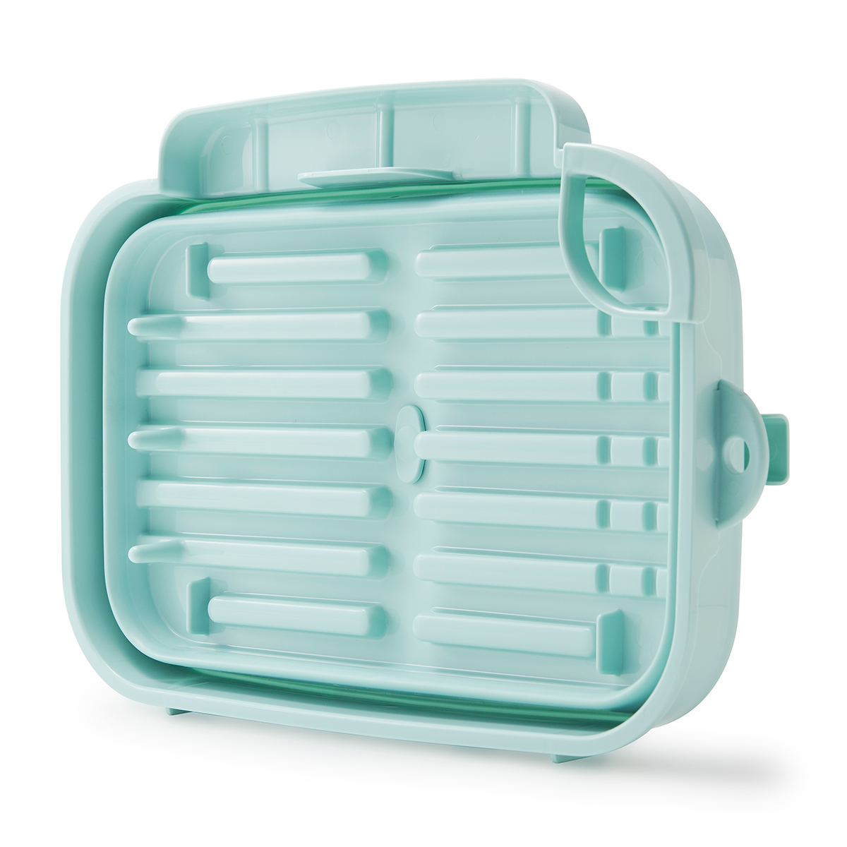 伊勢藤　おりたたみ水切りバスケット　ミントグリーン