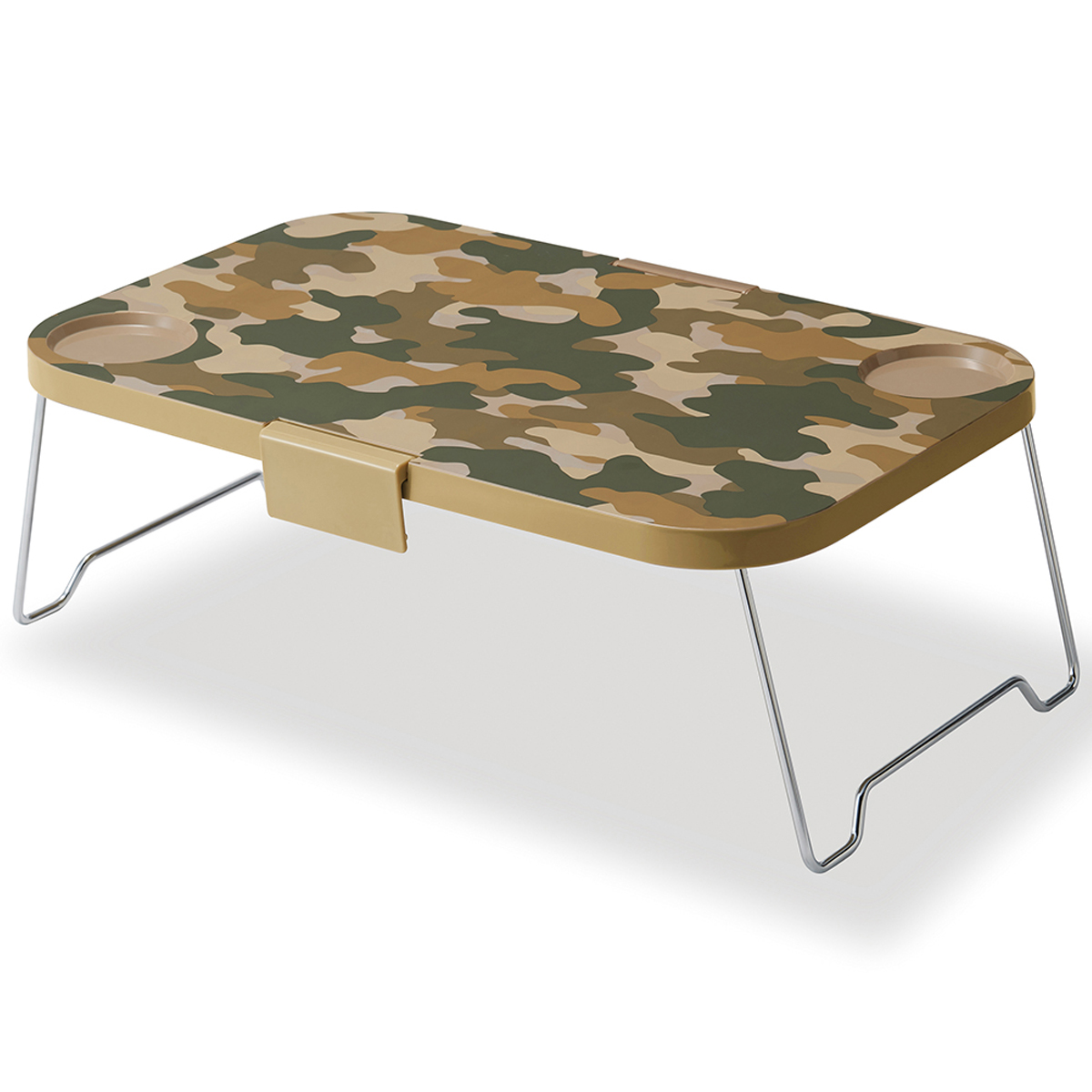 伊勢藤　折りたたみバスケット＆テーブルＭＩＬＡＲＧＯ　カーキ