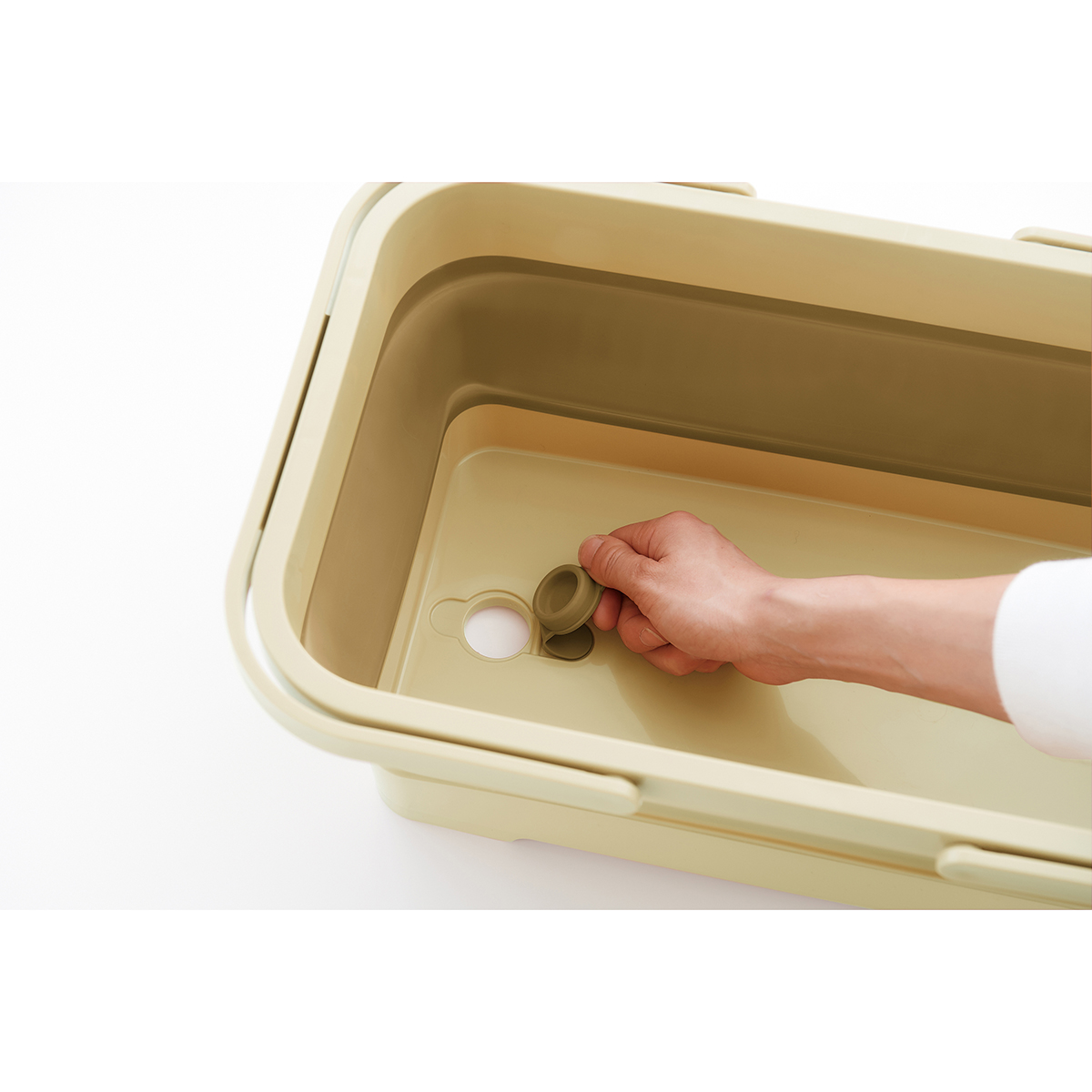 伊勢藤　折りたたみバスケット＆テーブルＭＩＬＡＲＧＯ　カーキ