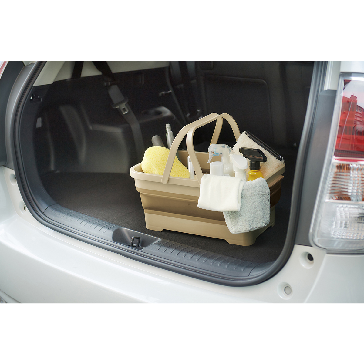 伊勢藤　折りたたみバスケット＆テーブルＭＩＬＡＲＧＯ　カーキ