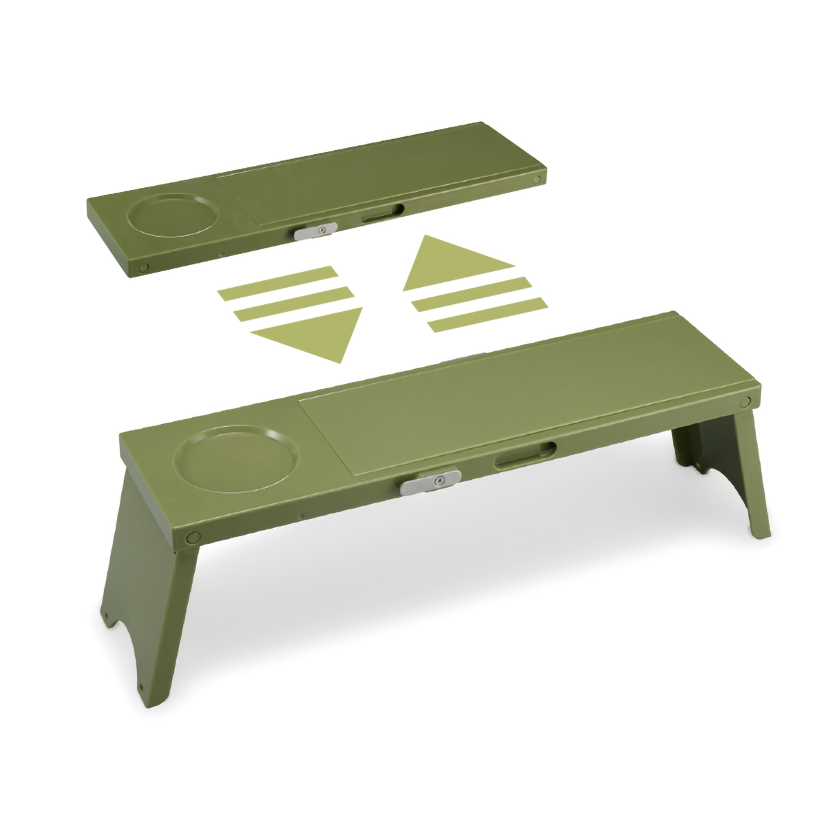 伊勢藤　アウトドアテーブル　ＰＩＣＮＯ　（３台）　グリーン